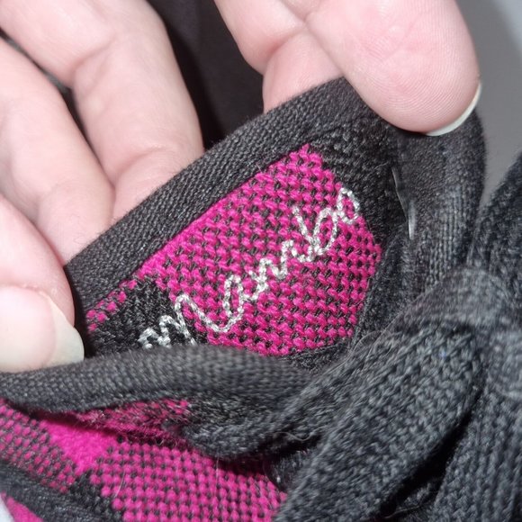 Mambo Goddess Fuschia Pink & Black Plaid Sneakers, Size 8 Retro - Picture 6 of 11